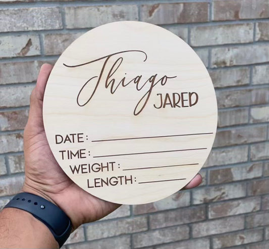 Baby Announcement Plaque